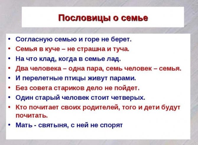 Народные пословицы