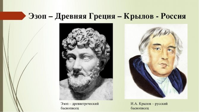 Сравнение с русскими баснописцами